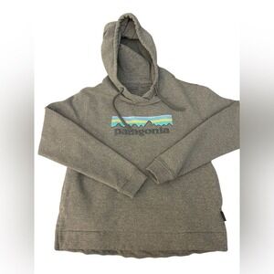 Patagonia Uprisal P-6 Logo Sweatshirt Hoodie Gray Women's XS‎
